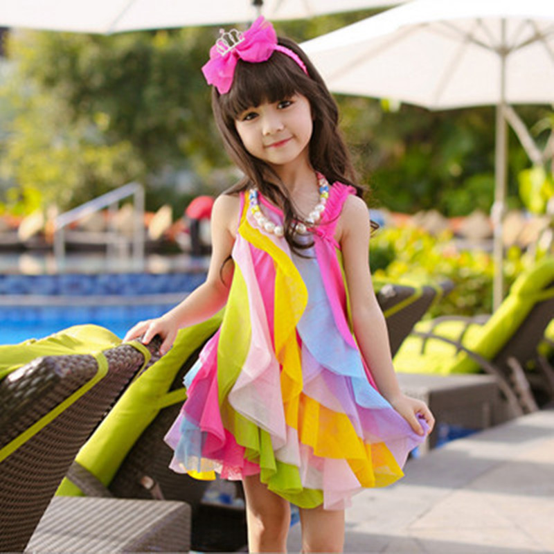Baby Clothing Korea - 여름 소녀 드레스 목걸이 없음 한국