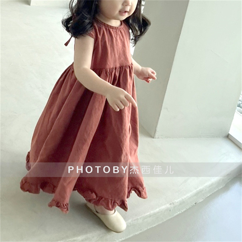 Baby Clothing Korea - 여아 여름 원피스 신상 민소매 루즈핏