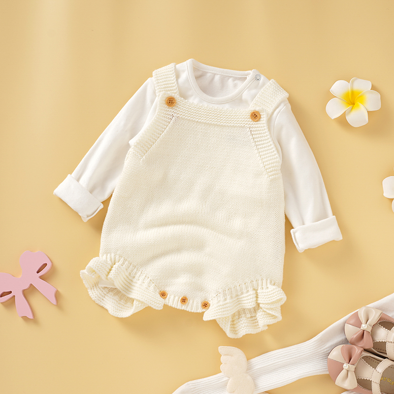 아기 Bodysuit 니트 유아 소녀 점프 슈트 민소매 - Baby Clothing Brands 리뷰 및 가격