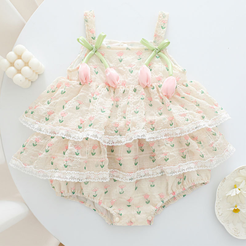 2026년 여아 여름 공주님 스트랩 바디수트 0-2세  - Baby Clothing Brands 리뷰 및 가격